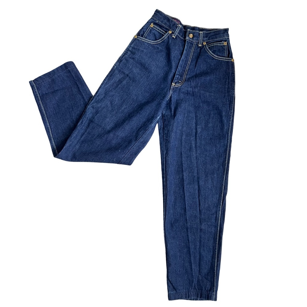1970s Landlubber High-Rise Carrot Cut Jeans – Talon Zipper – Vintage USA Denim